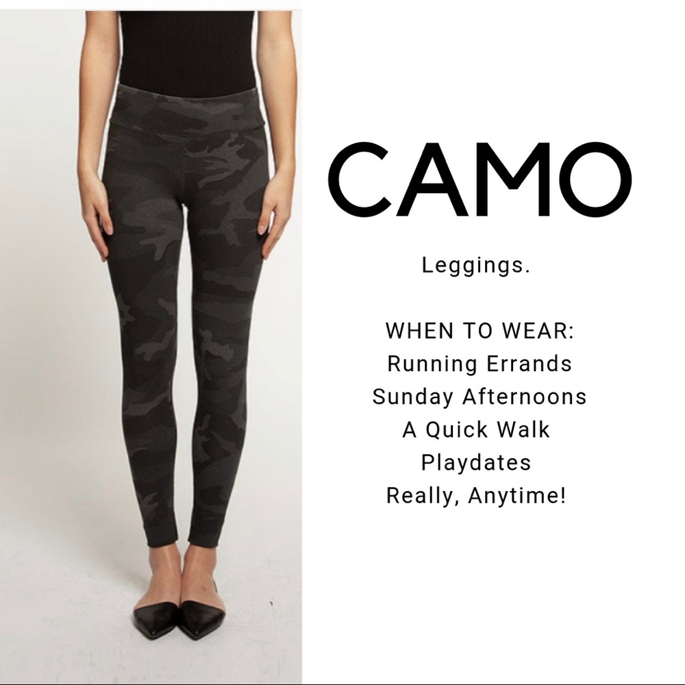 Camo Leggings in Smoke Grey